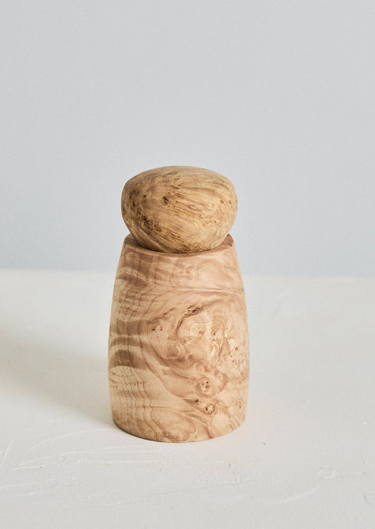 Macinapepe Elise McLauchlan in radica d'acero | Naturale