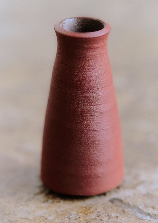 Laerke Moller Hansen Mini vaso in gres rosso | Terracotta