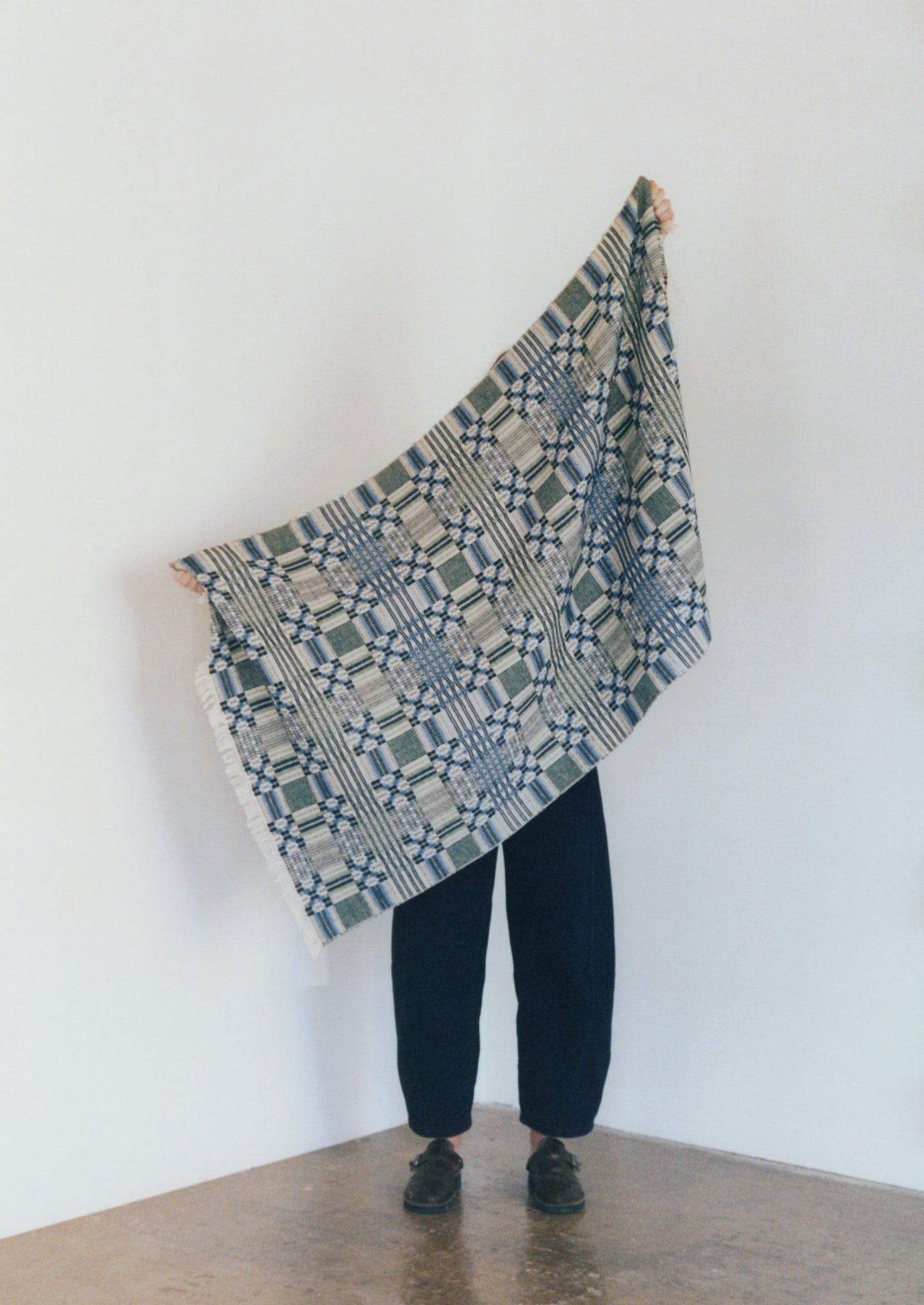 Sabine Van der Sande Plaid tessuto a mano | Blu