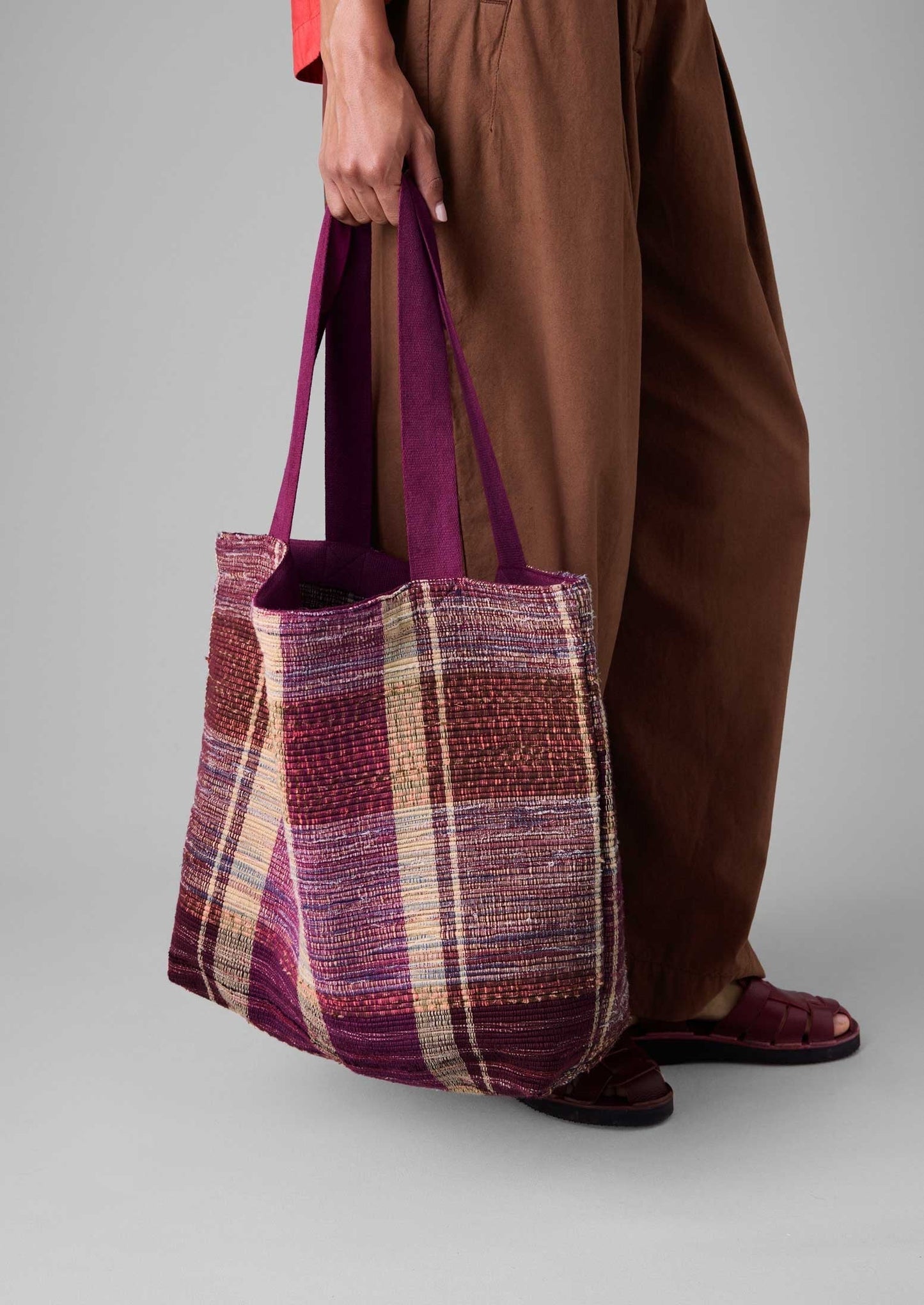 Borsa a quadri con tessuto rimanente | Berry