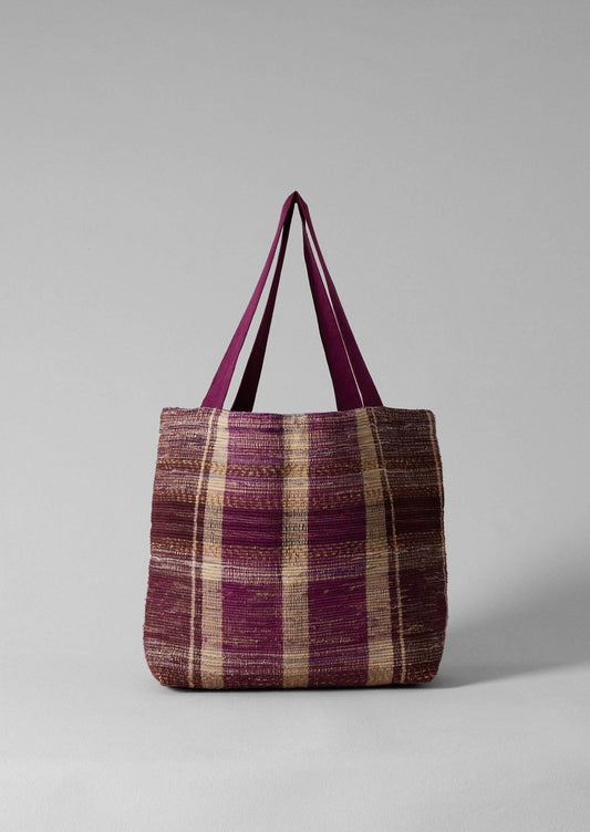 Borsa a quadri con tessuto rimanente | Berry