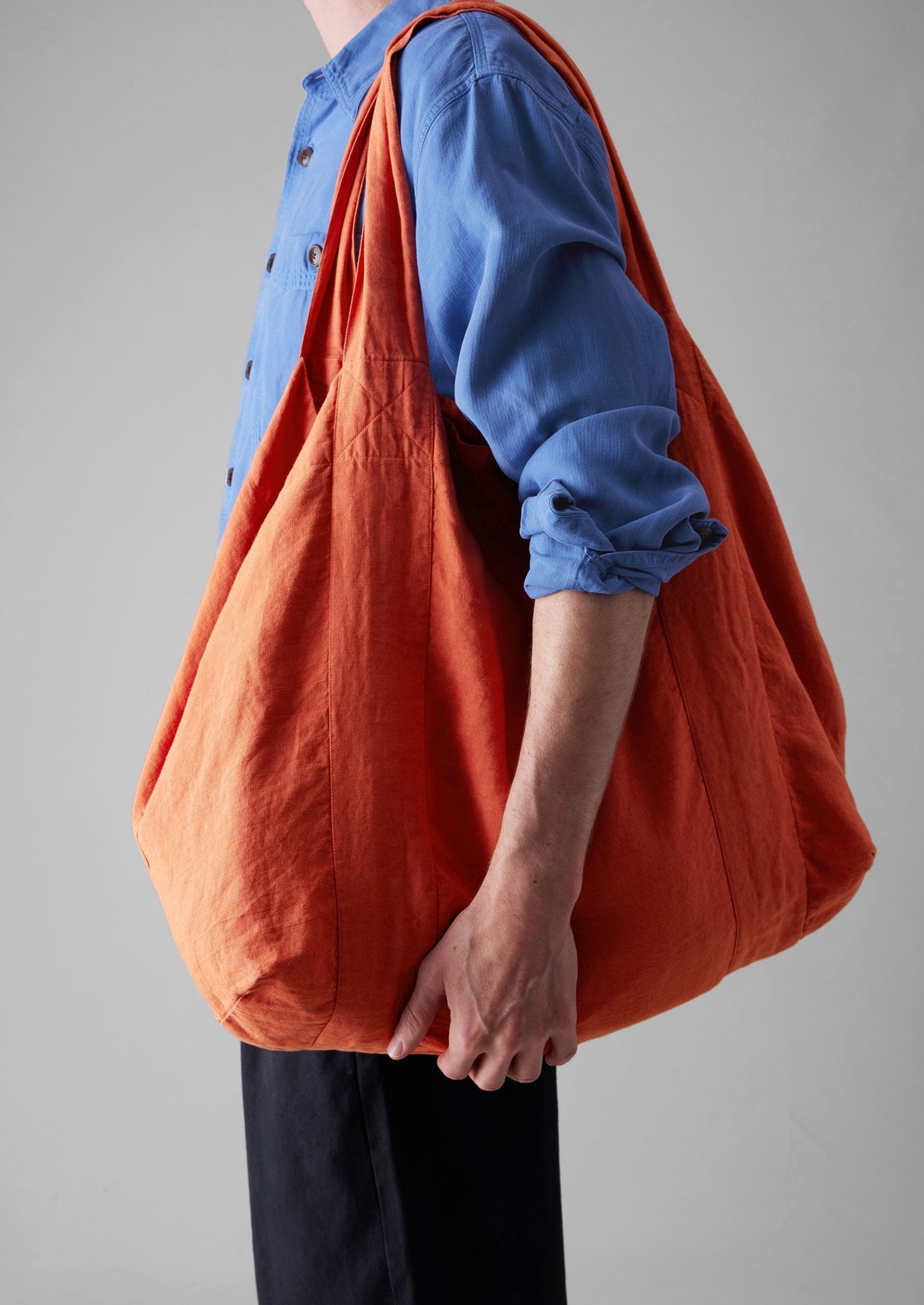 Borsa in lino tinto in capo | Peperoncino rosso