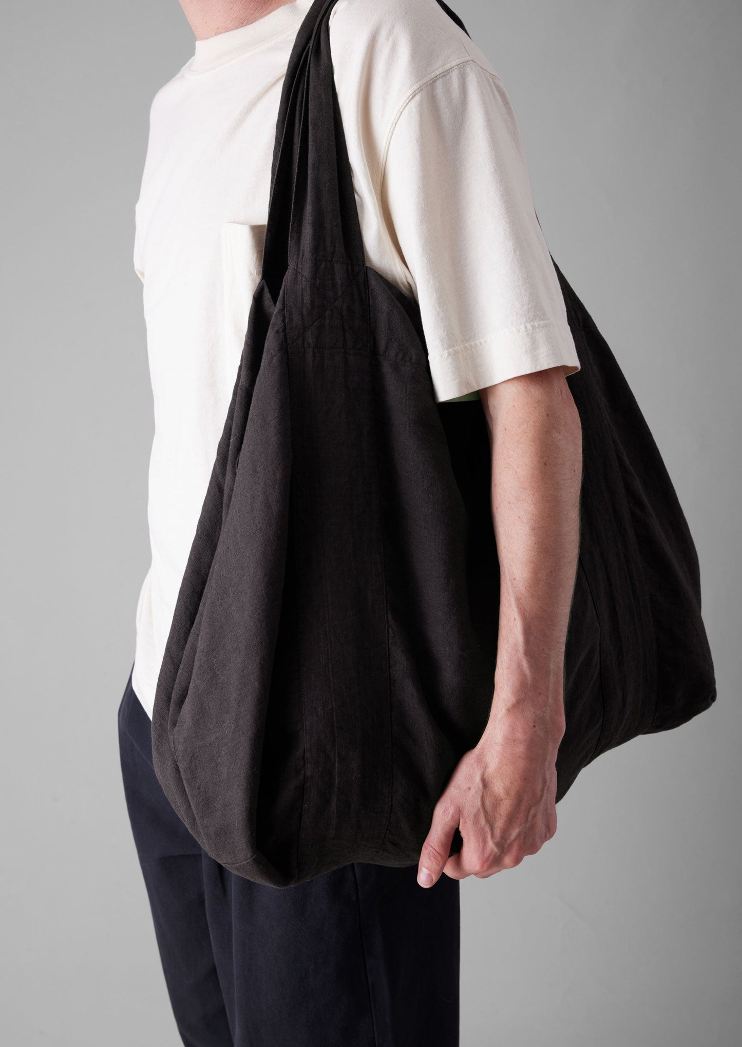 Borsa in lino tinto in capo | Pepe nero