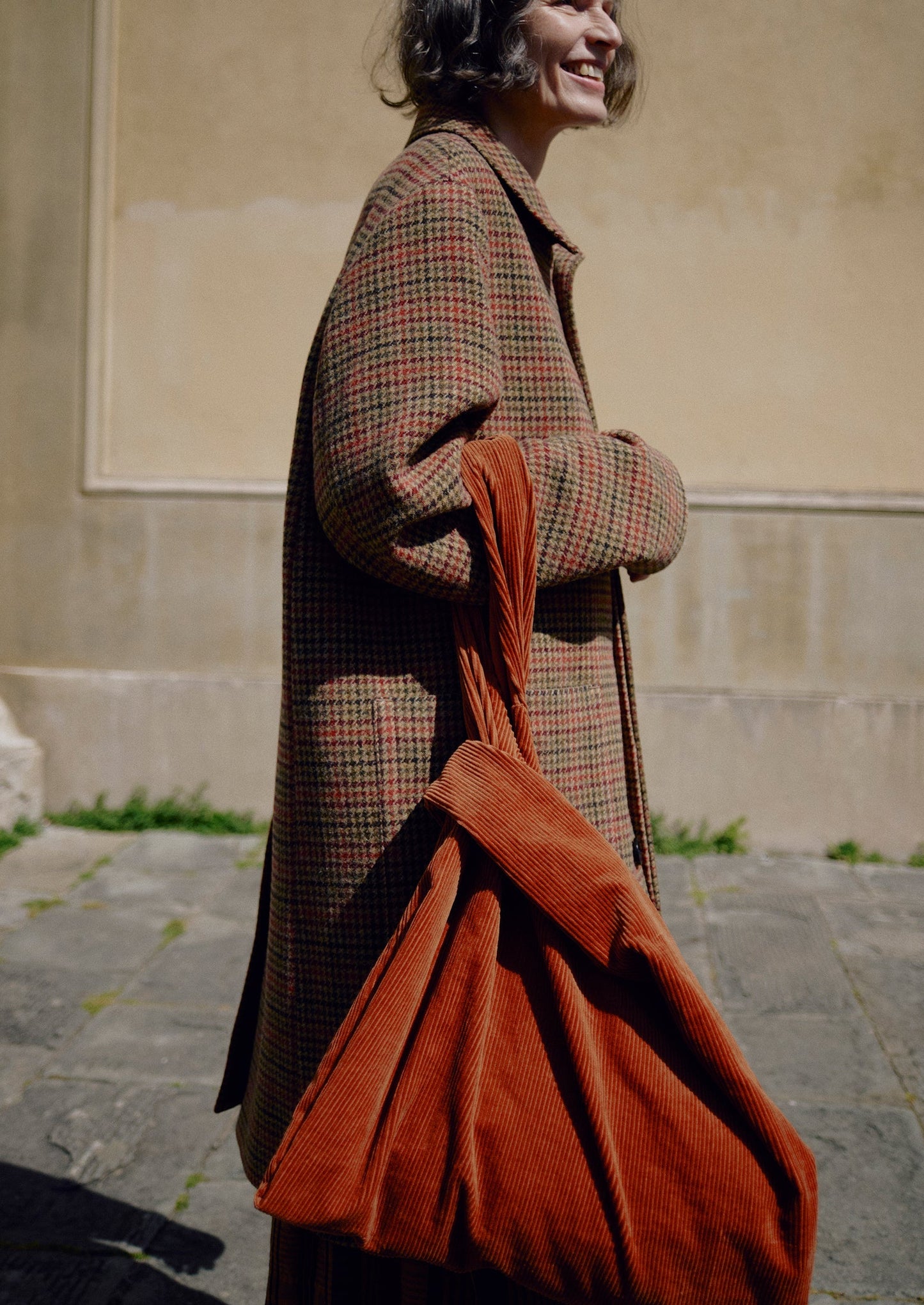 Borsa con nodo in cordoncino di cotone | Terra di Siena bruciata