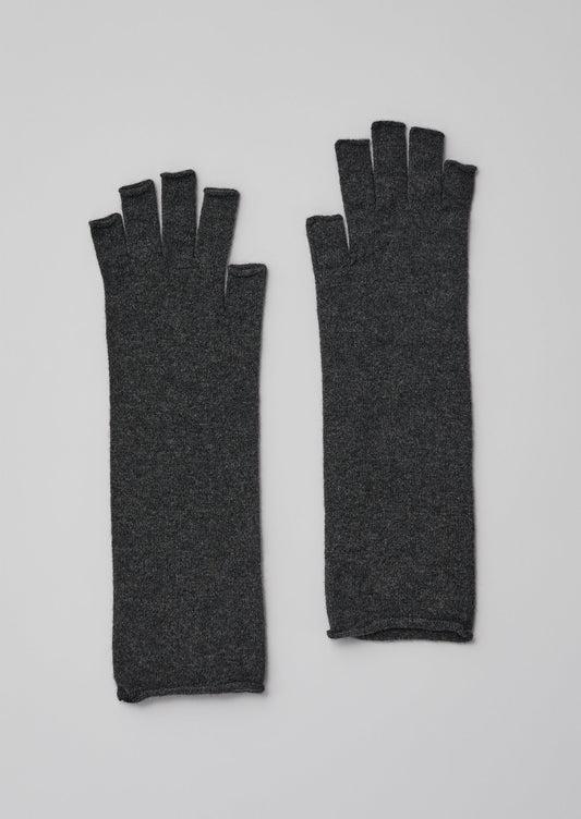 Guanti senza punta in lana merino Nishiguchi Kutsushita | Antracite