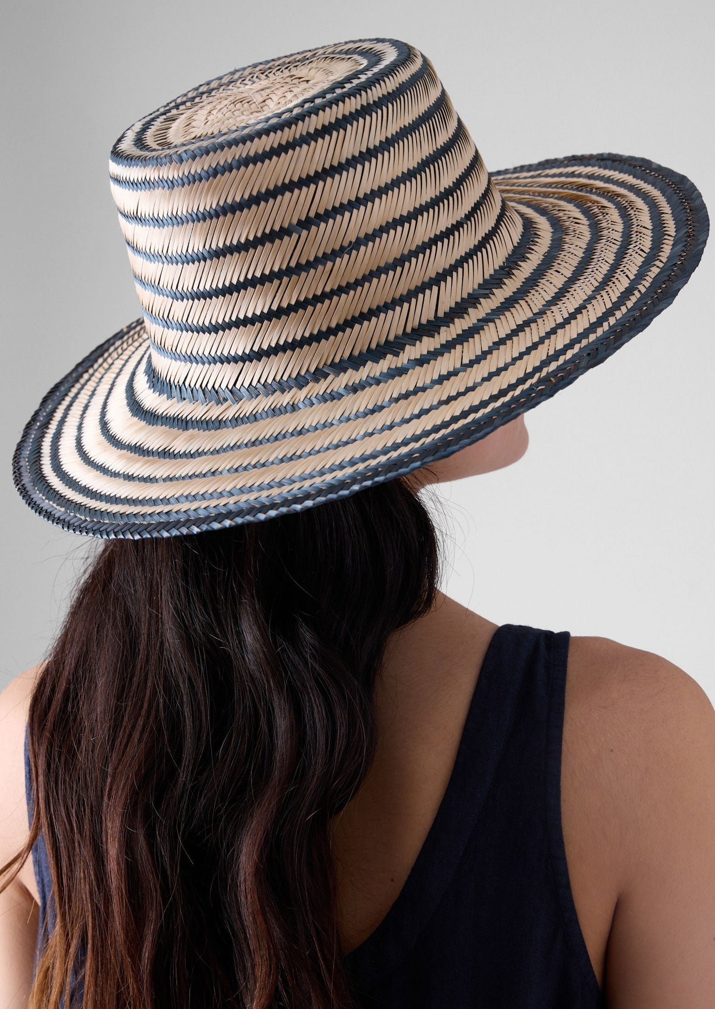 Cappello di paglia Guanabana | Nero/Naturale