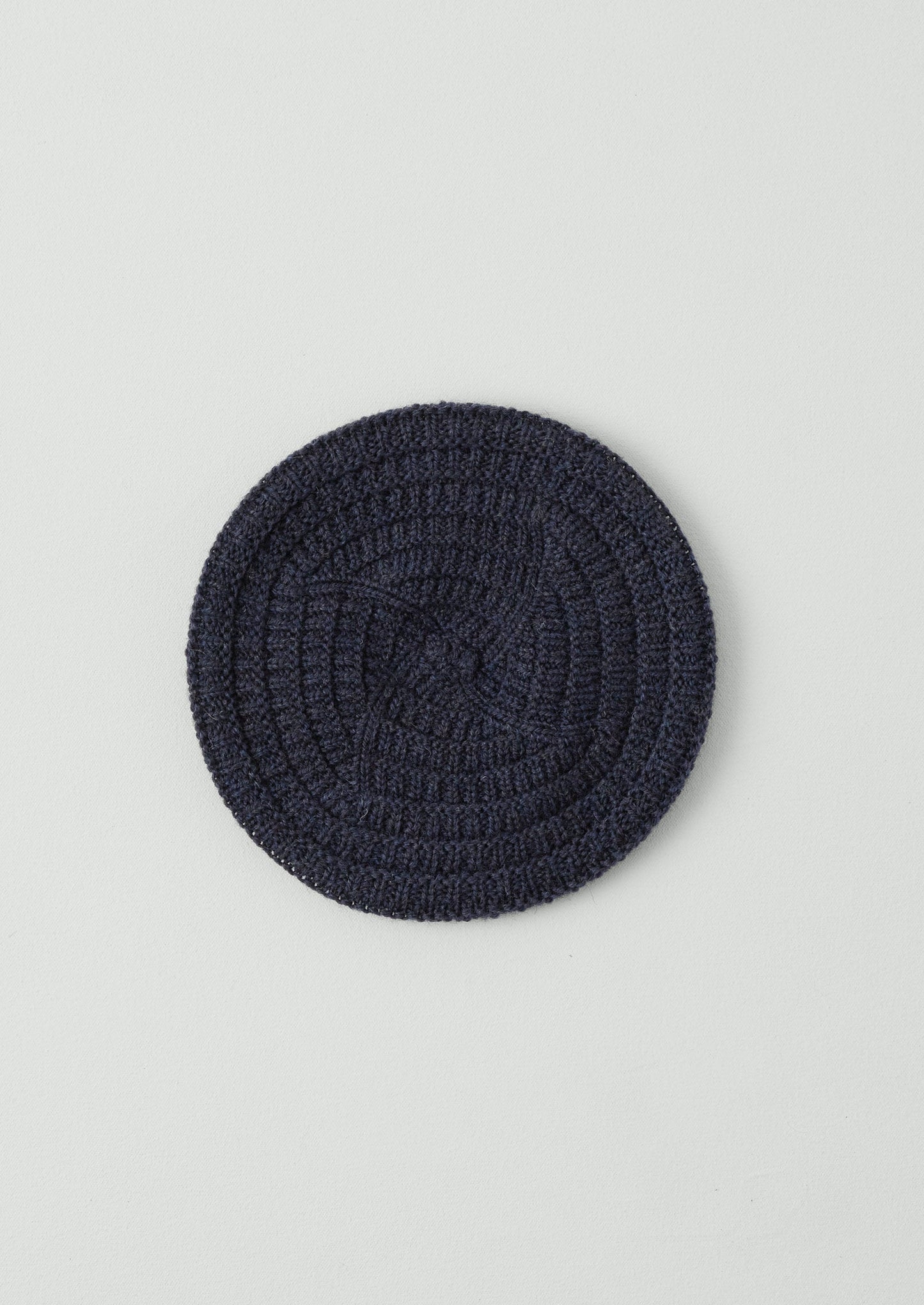 Tampone testurizzato in lana britannica | Blu navy