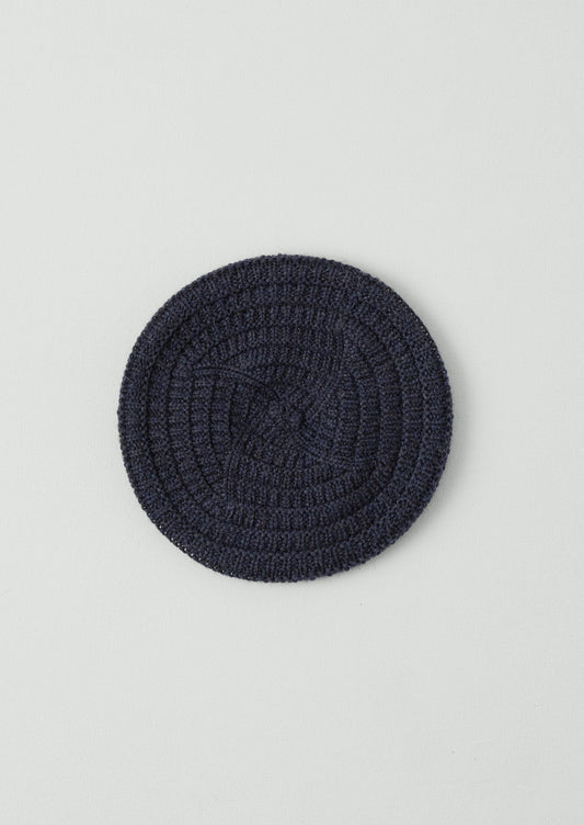 Tampone testurizzato in lana britannica | Blu navy