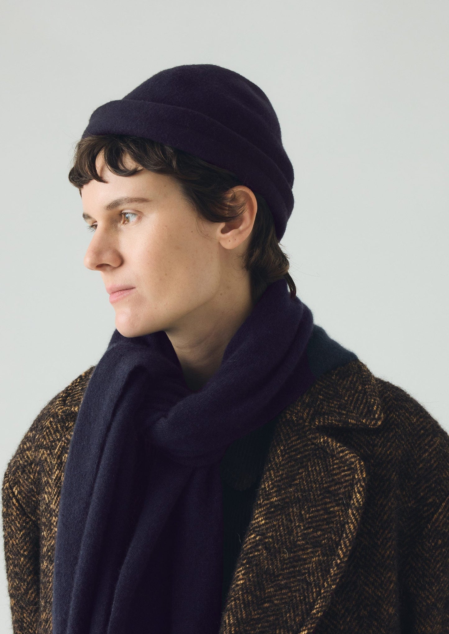 Cappello Qirsh in feltro di lana Jcosky | Blu navy