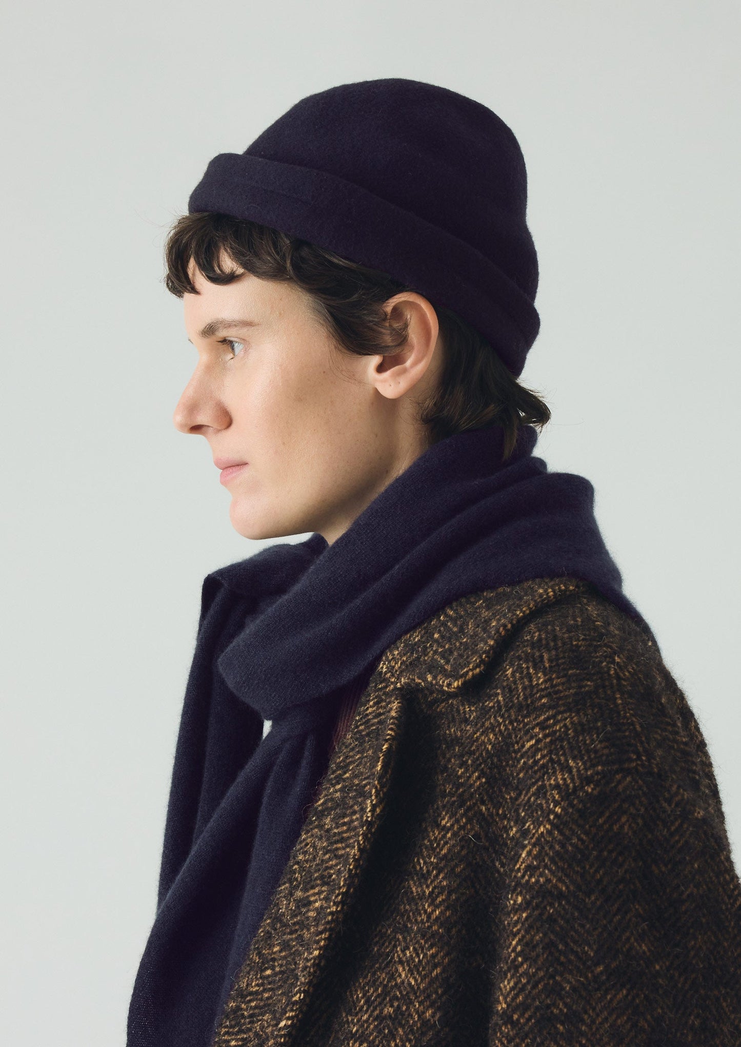 Cappello Qirsh in feltro di lana Jcosky | Blu navy