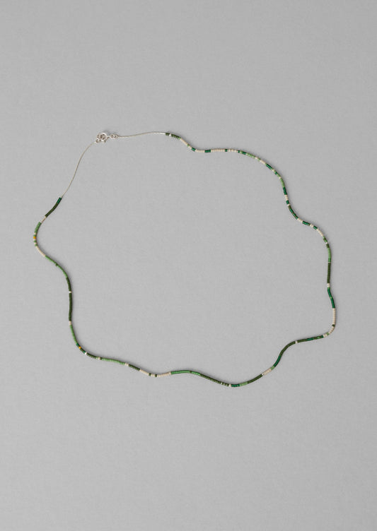 Collana con perline miste Miyuki di Helena Rohner | Verde felce multicolore