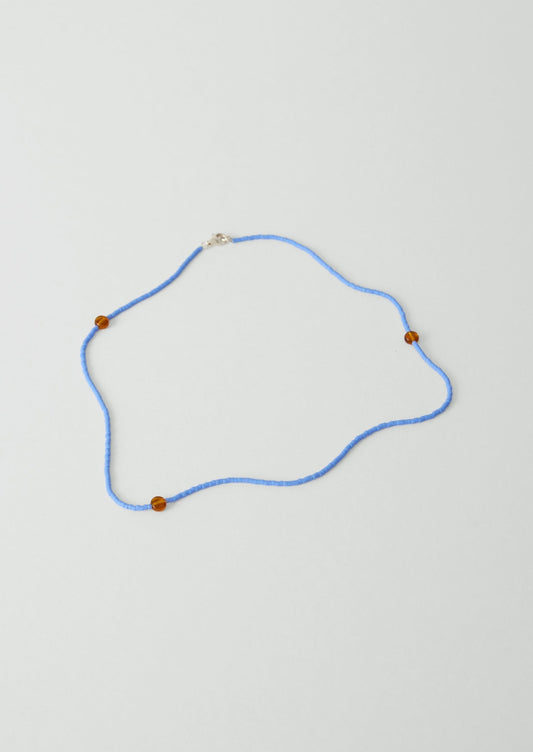 Collana con perline di vetro Helena Rohner | Blu fiordaliso