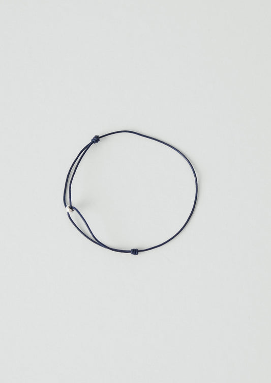 Bracciale con perline in argento Helena Rohner | Blu navy/Argento