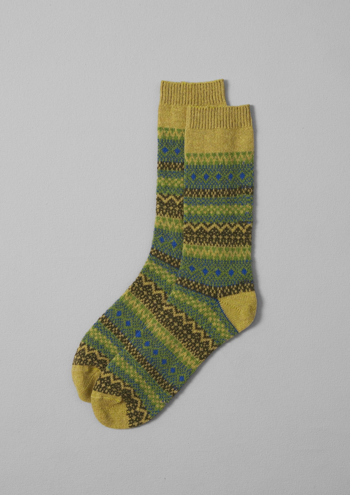Calzini in lana jacquard | Verde Multi