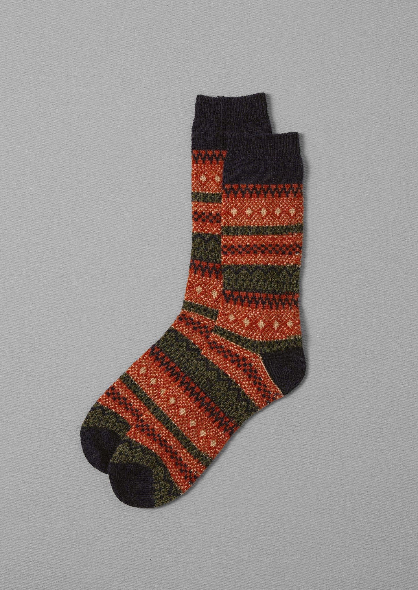 Calzini in lana jacquard | Blu navy multicolore