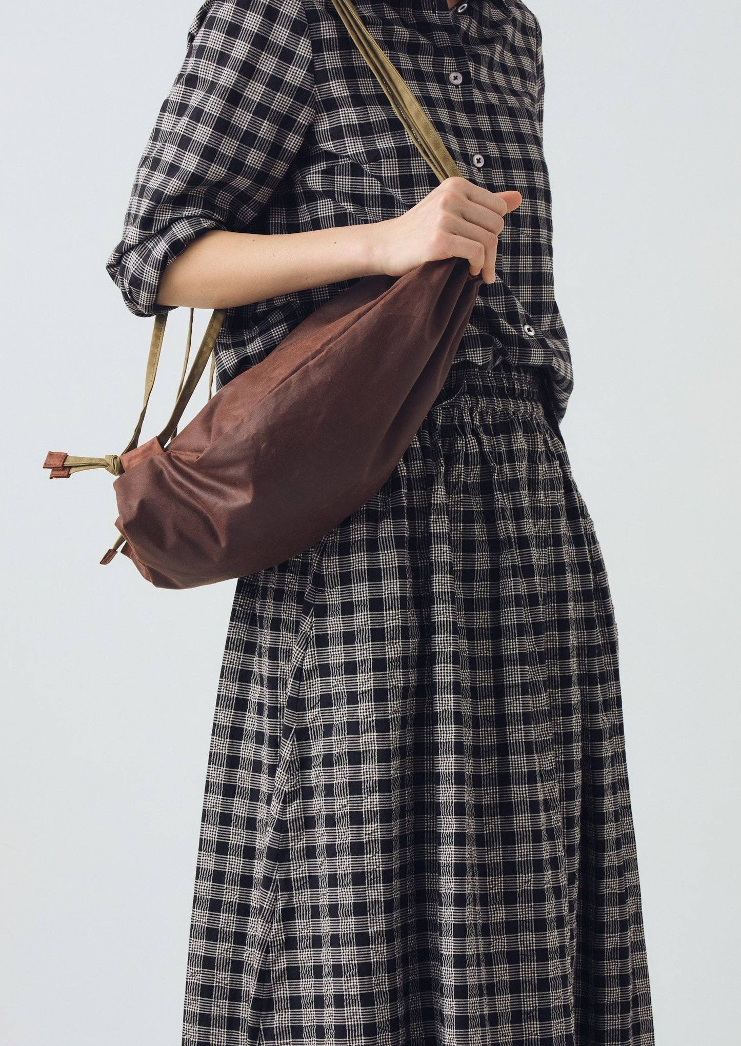 Zaino con fiocco in cotone cerato Kate Sheridan | Castagna