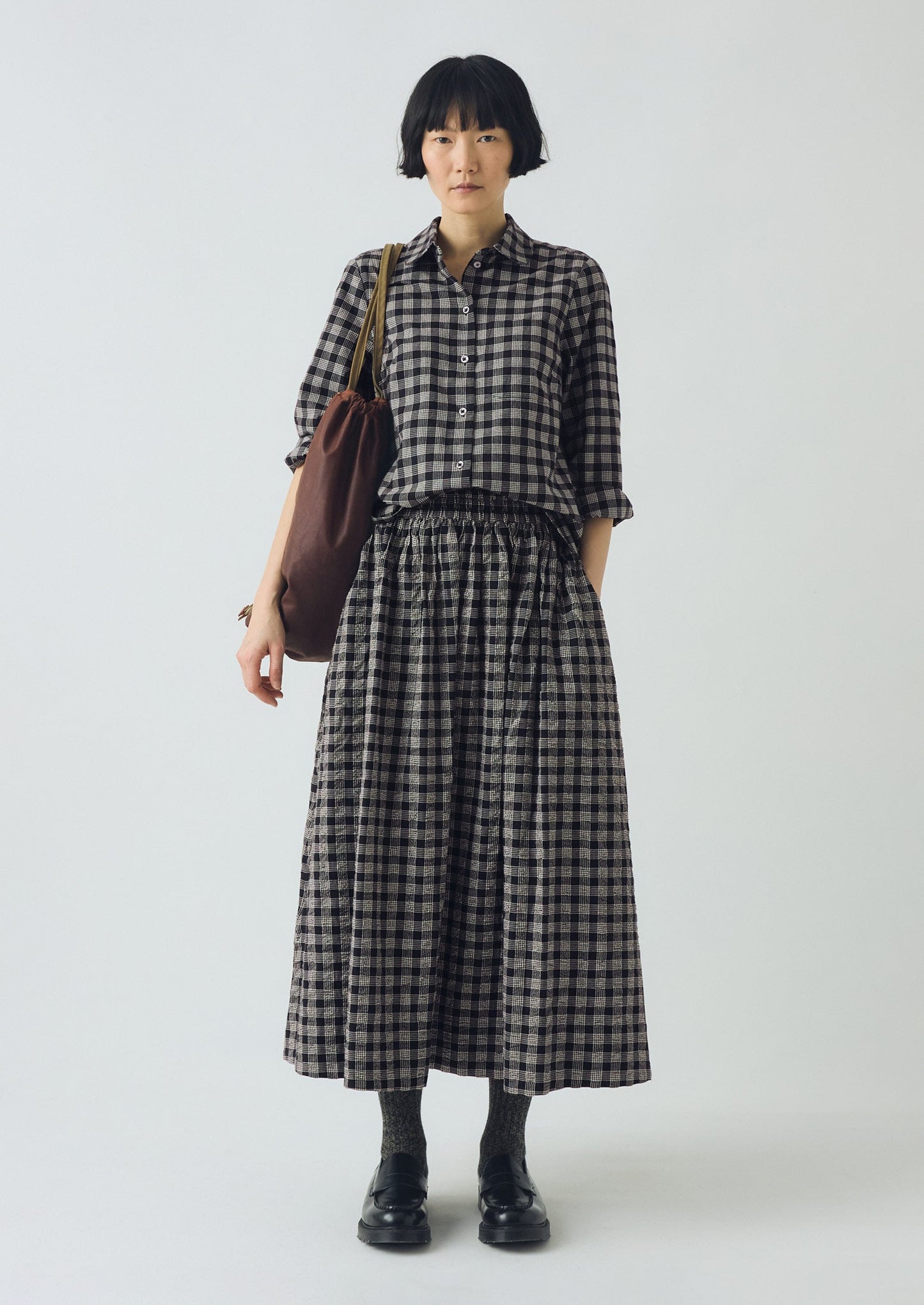Zaino con fiocco in cotone cerato Kate Sheridan | Castagna