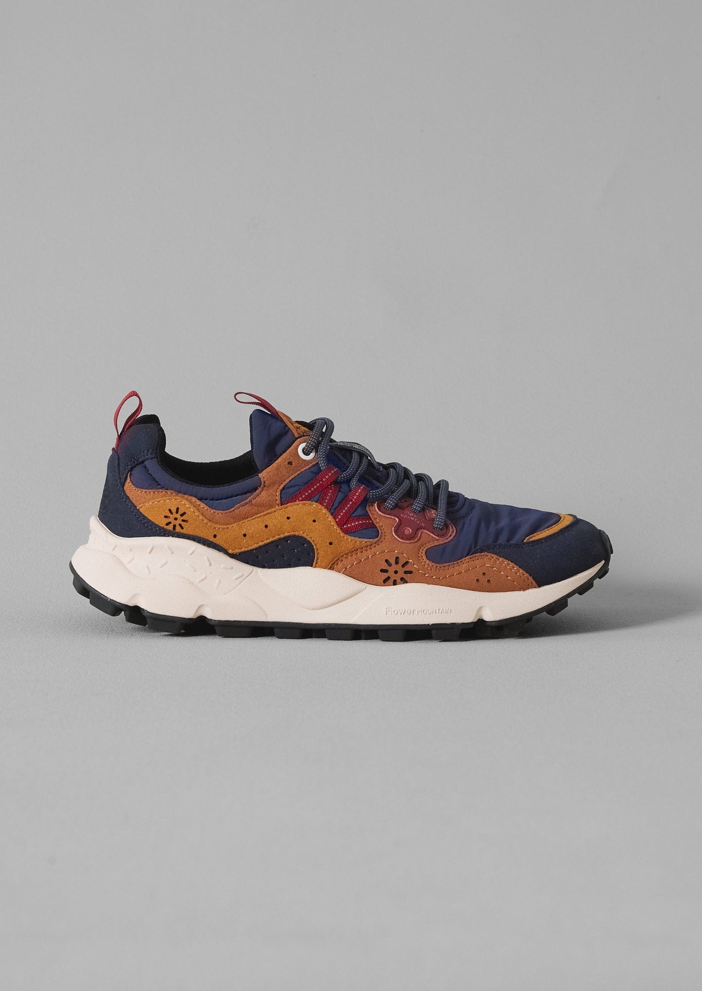 Sneakers Flower Mountain Yamano Kaiso con pannelli | Indaco/Zenzero