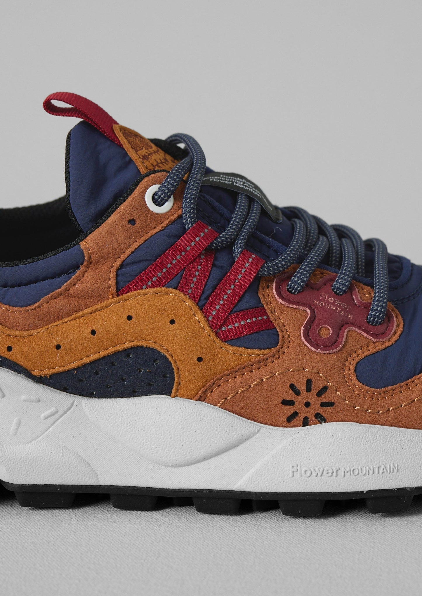 Sneakers Flower Mountain Yamano Kaiso con pannelli | Indaco/Zenzero
