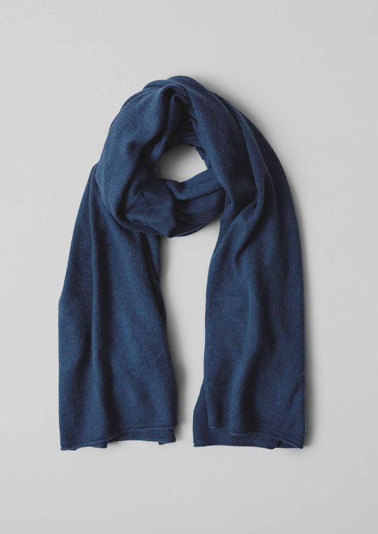 Sciarpa avvolgente in lana e cashmere | Blu navy