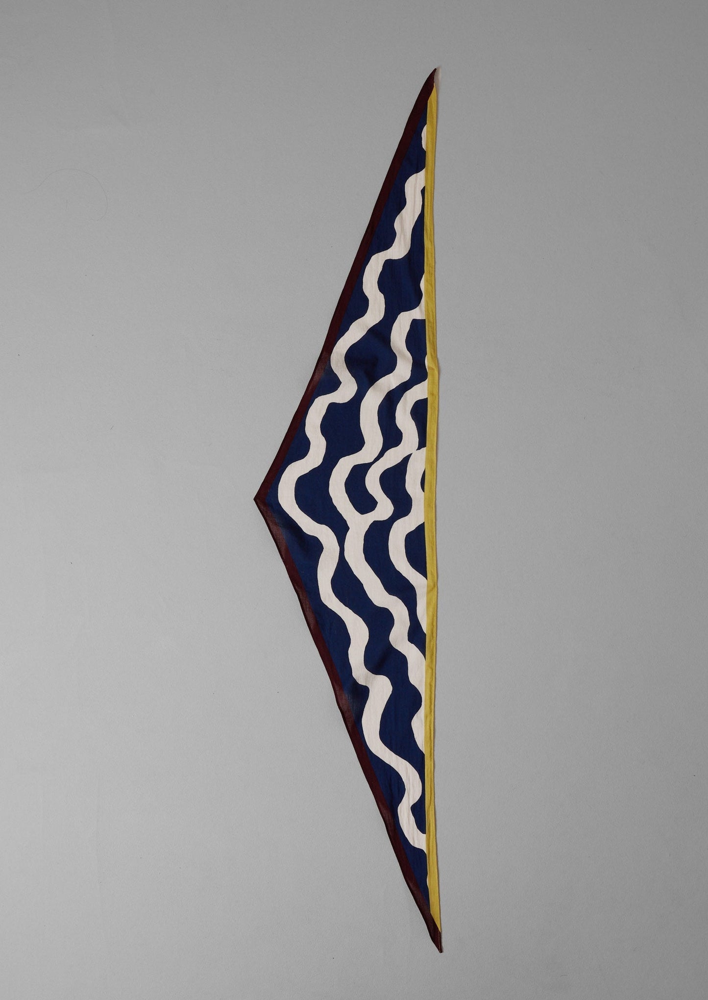 Bandana in cotone con stampa a nastro | Blu notte