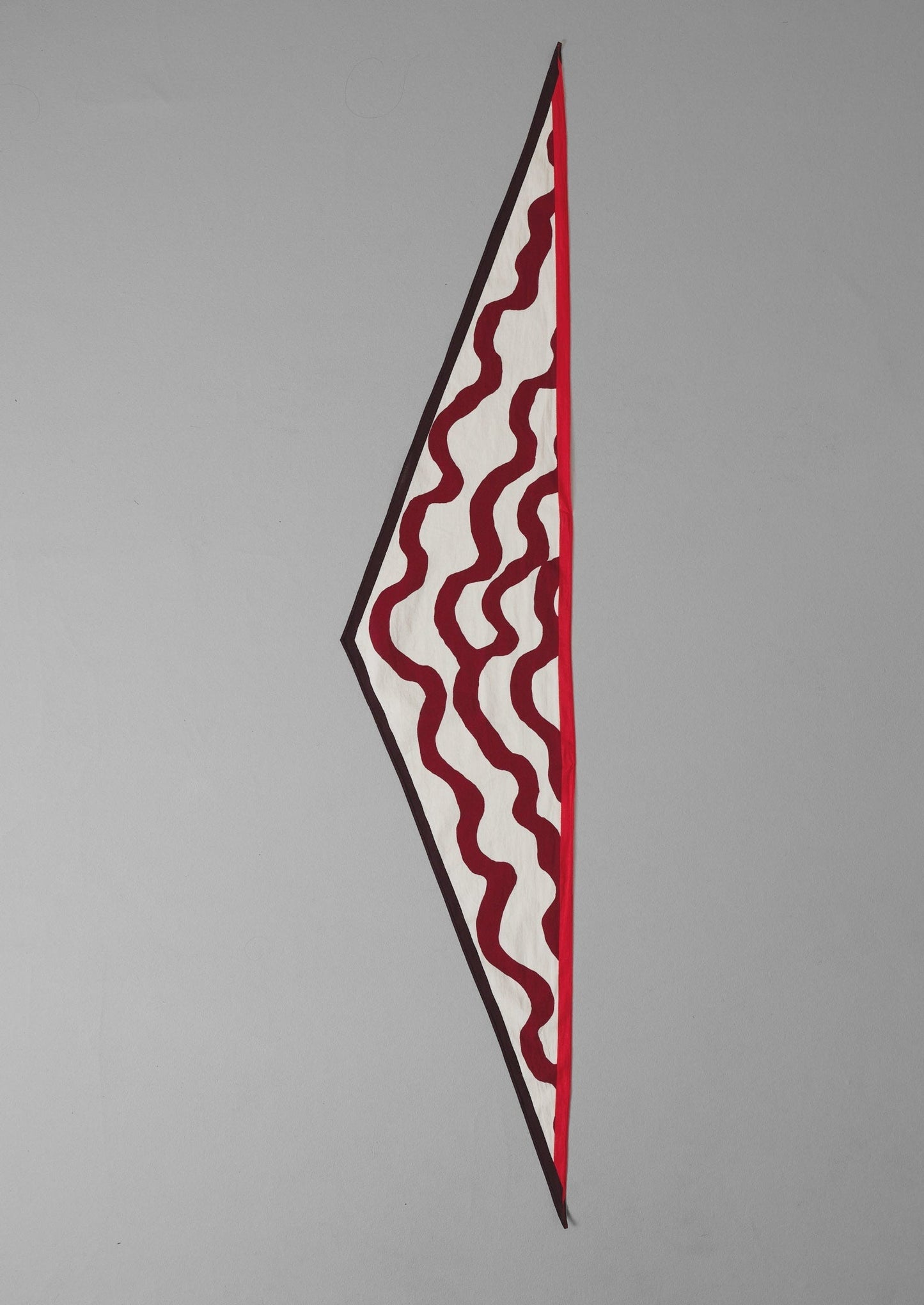 Bandana in cotone con stampa a nastro | Granato