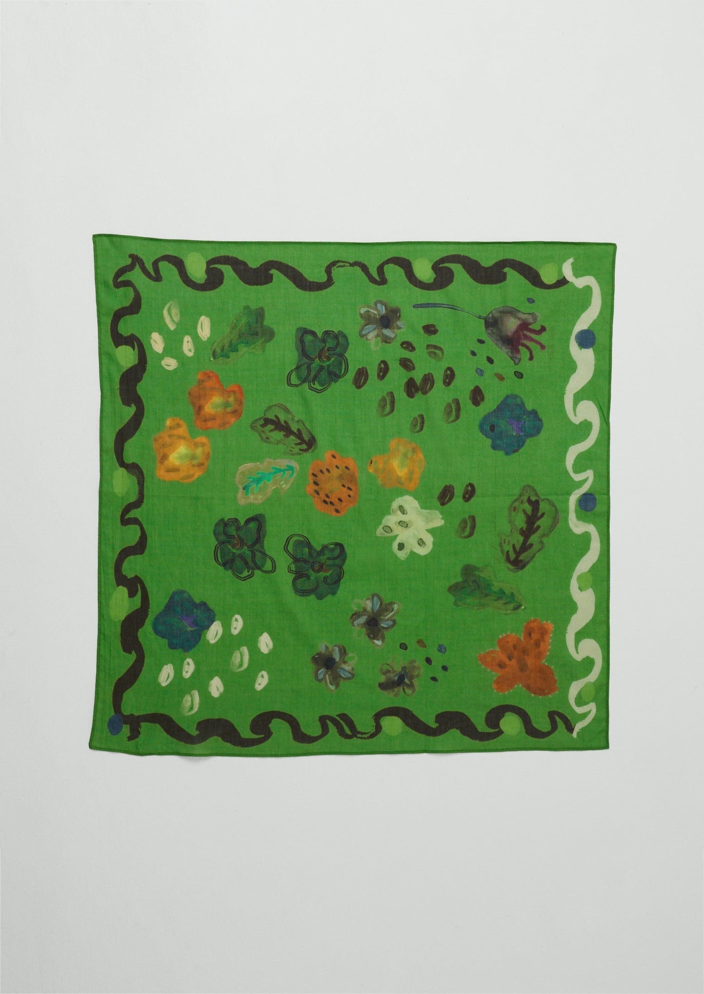 Bandana in cotone con stampa floreale Archivist | Verde erba