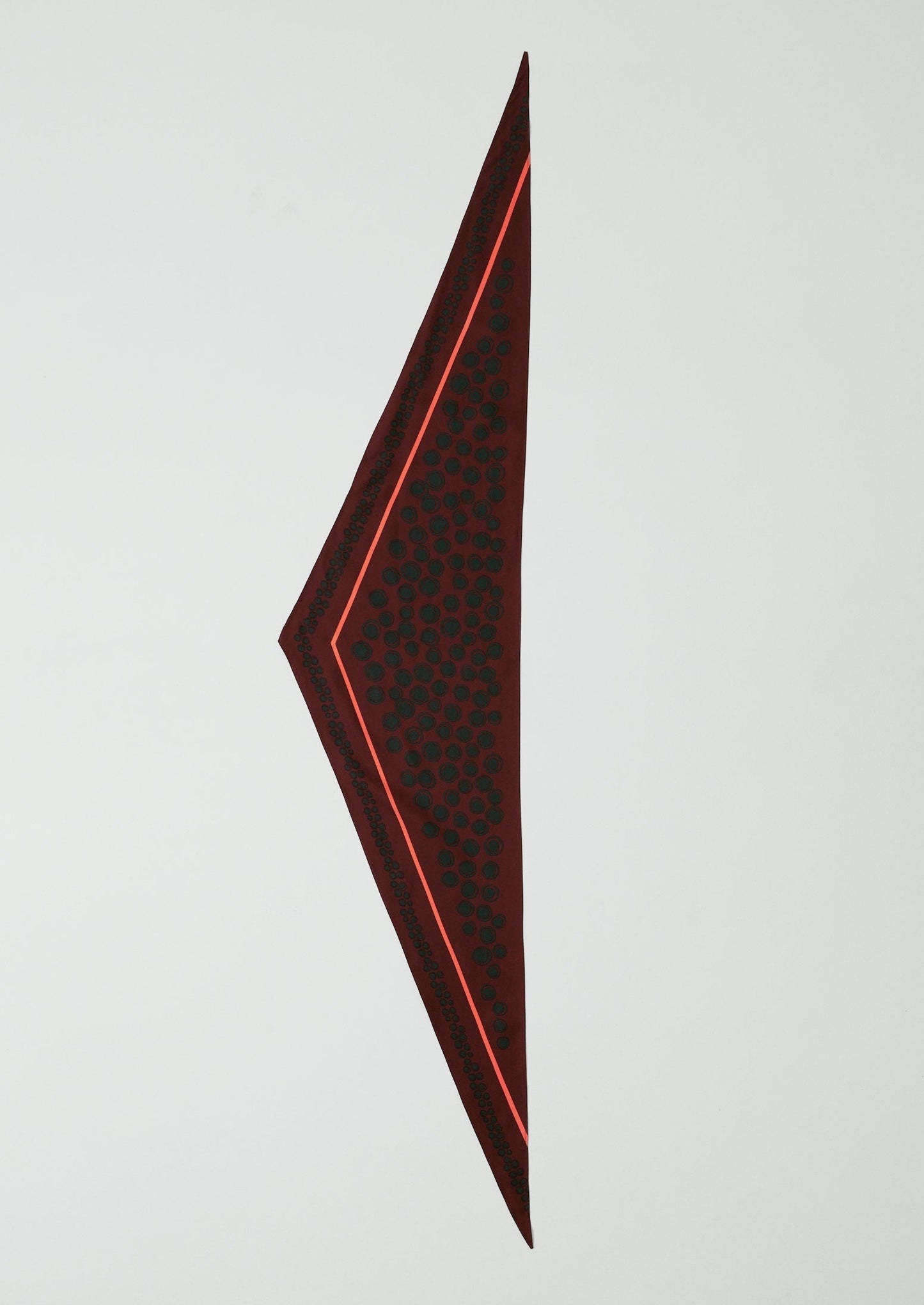 Bandana in seta con stampa carapace maculata | Rosso rubino