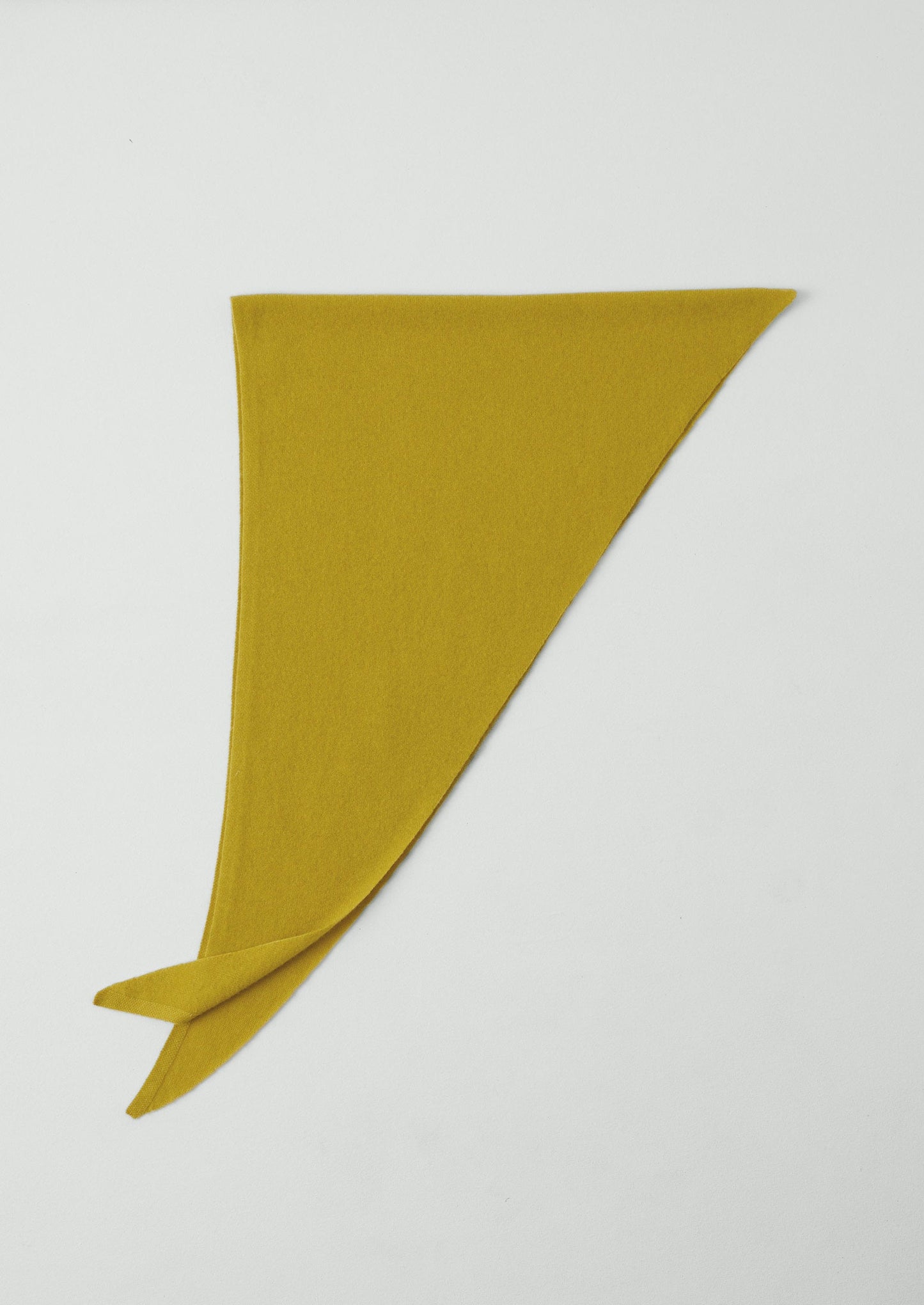 Bandana grande in lana e cashmere | Muschio giallo