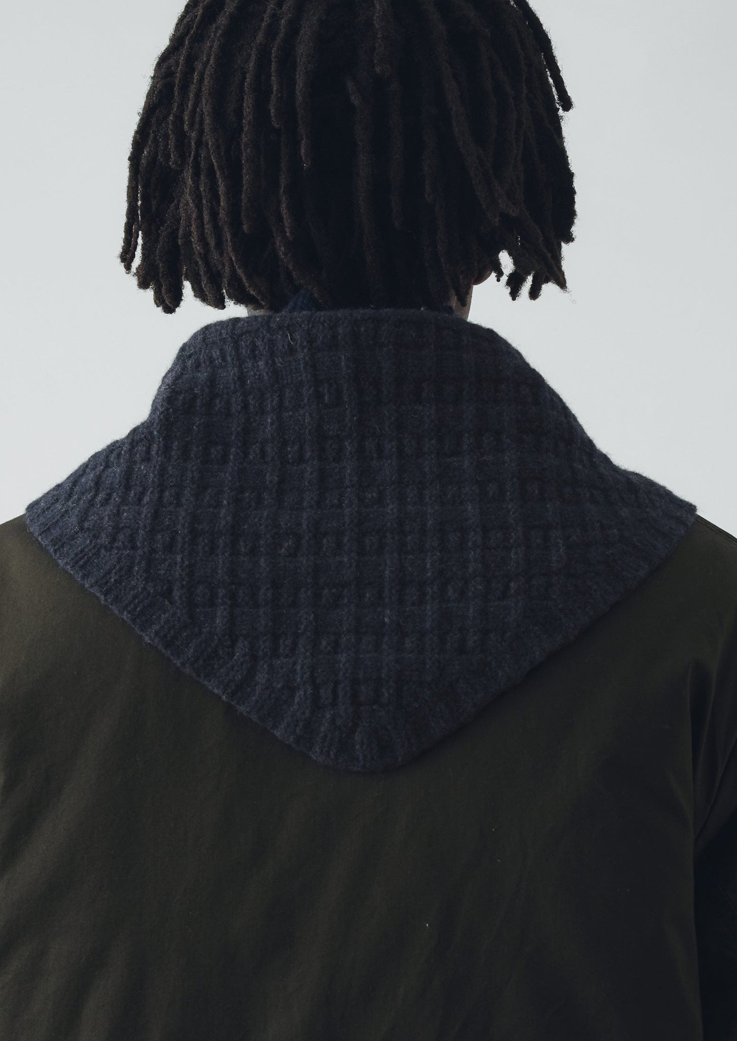 Bandana in lana lavorata a maglia | Indigo Melange