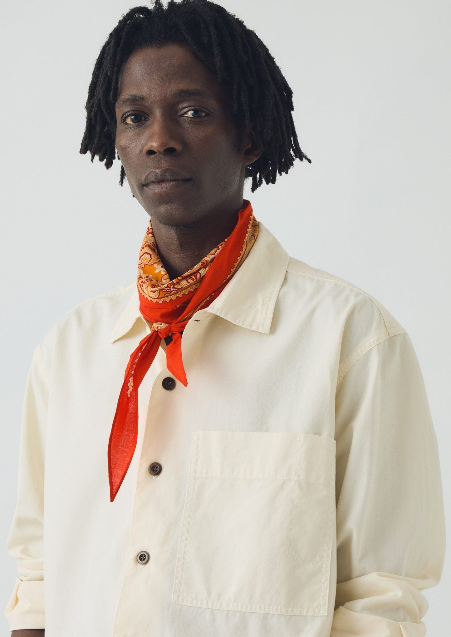 Bandana in cotone con stampa Paisley | Nasturzio