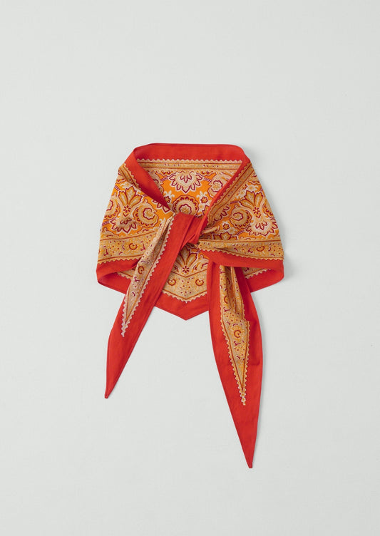 Bandana in cotone con stampa Paisley | Nasturzio