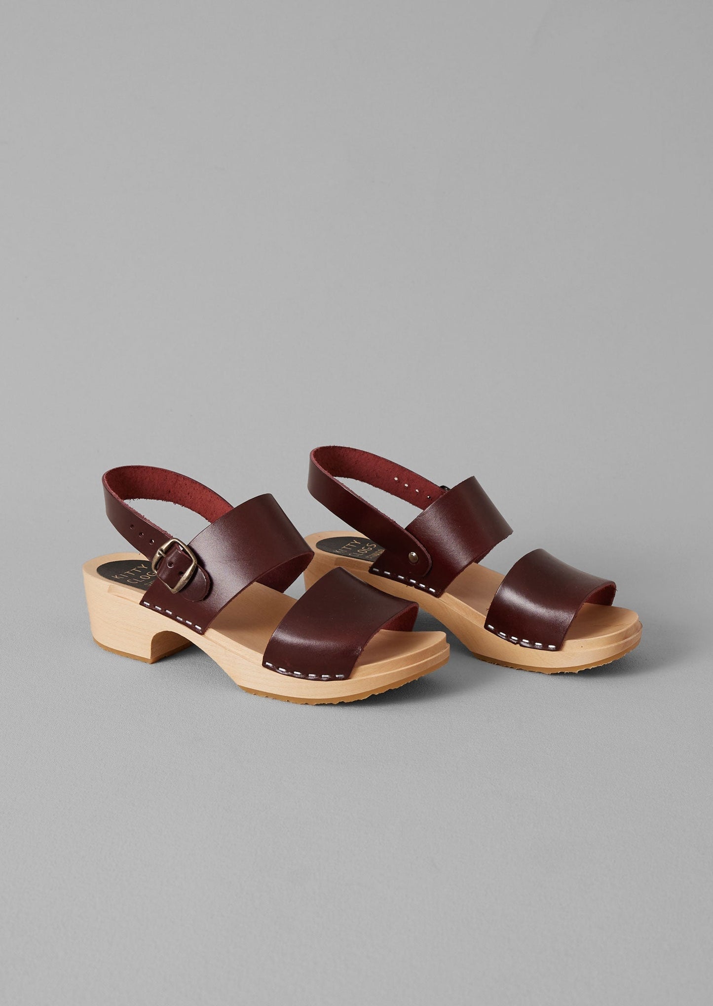 Kit and Clogs Studio Etta Zoccoli in pelle | Rosso castagna