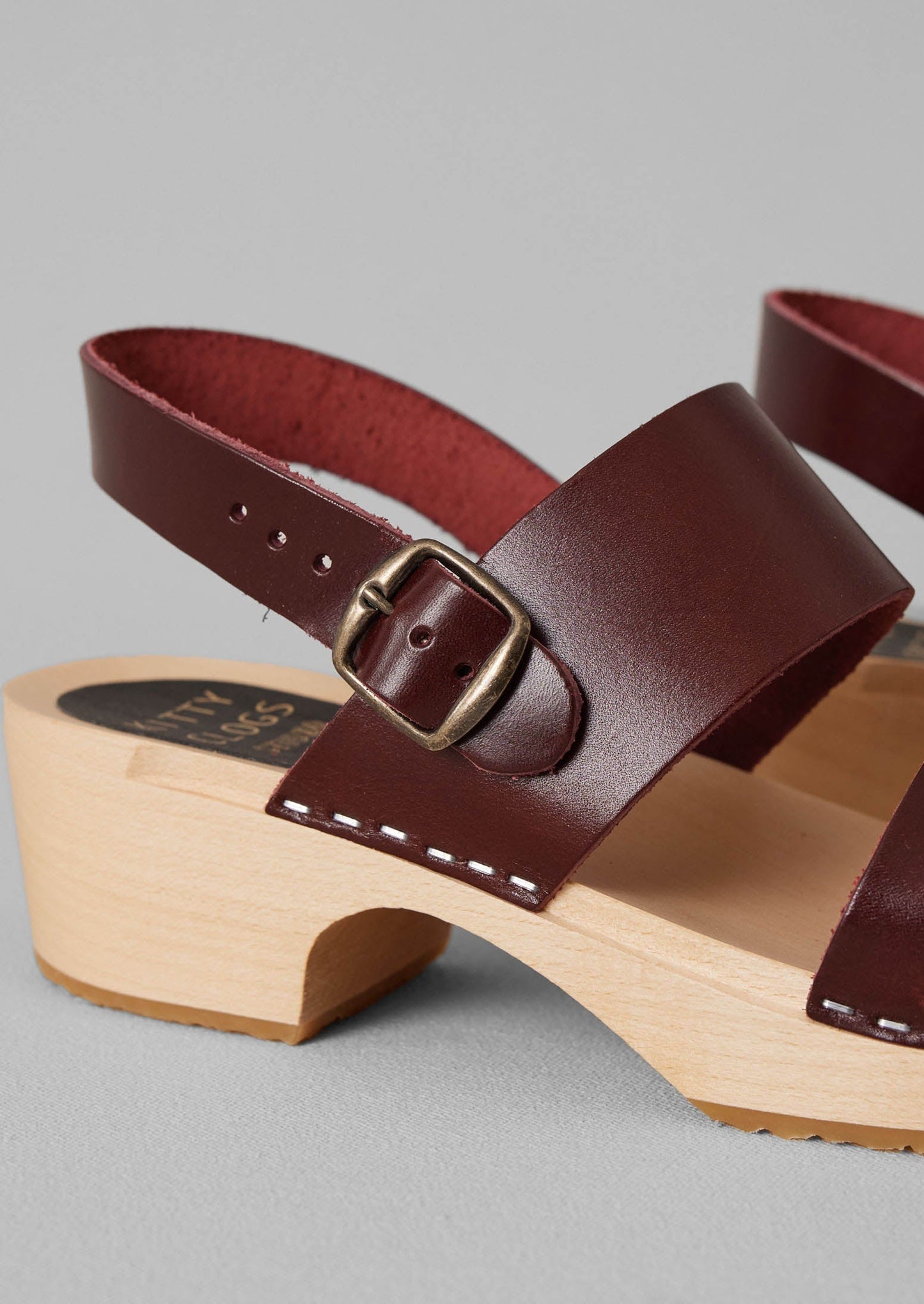 Kit and Clogs Studio Etta Zoccoli in pelle | Rosso castagna