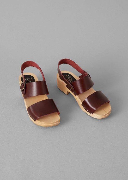 Kit and Clogs Studio Etta Zoccoli in pelle | Rosso castagna