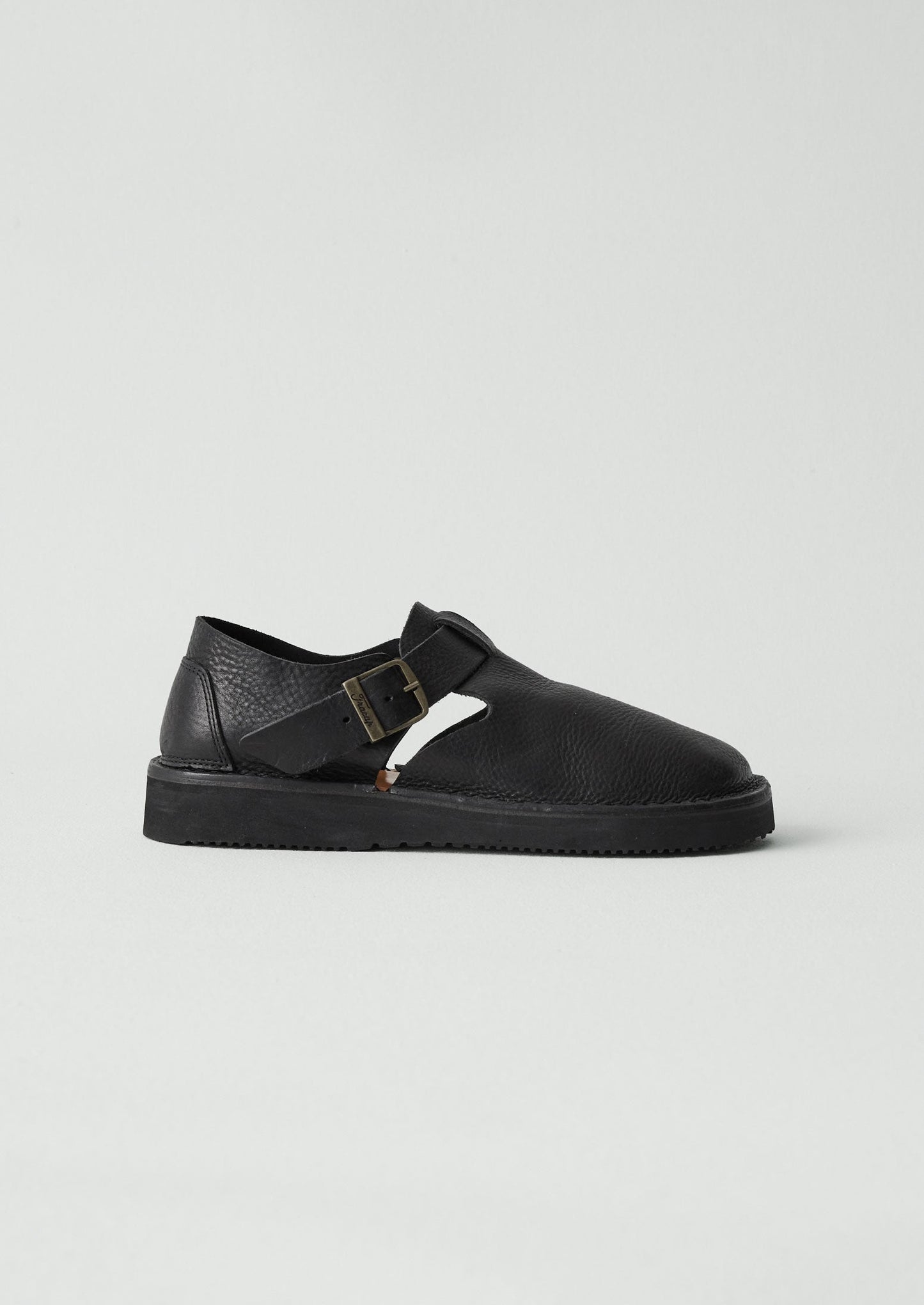 Scarpe con fibbia in pelle Fracap | Nero