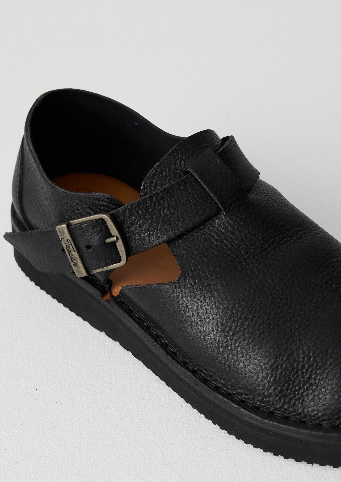 Scarpe con fibbia in pelle Fracap | Nero