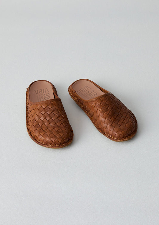 Mules in pelle intrecciata Vibae Roma | Marrone chiaro