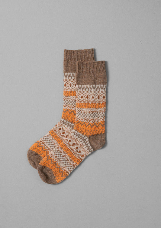 Calzini in lana jacquard | Arancione Multi