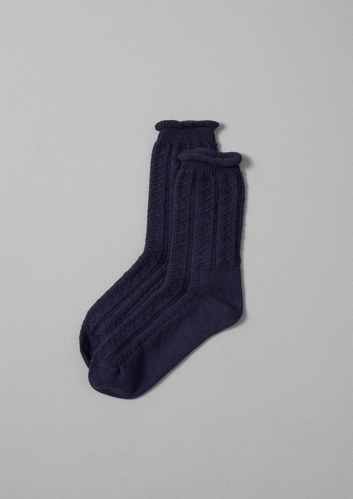 Calzini in cotone con punto Guernsey | Blu navy