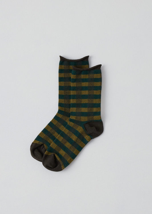 Calzini in cotone e cashmere a quadri | Oliva Multi
