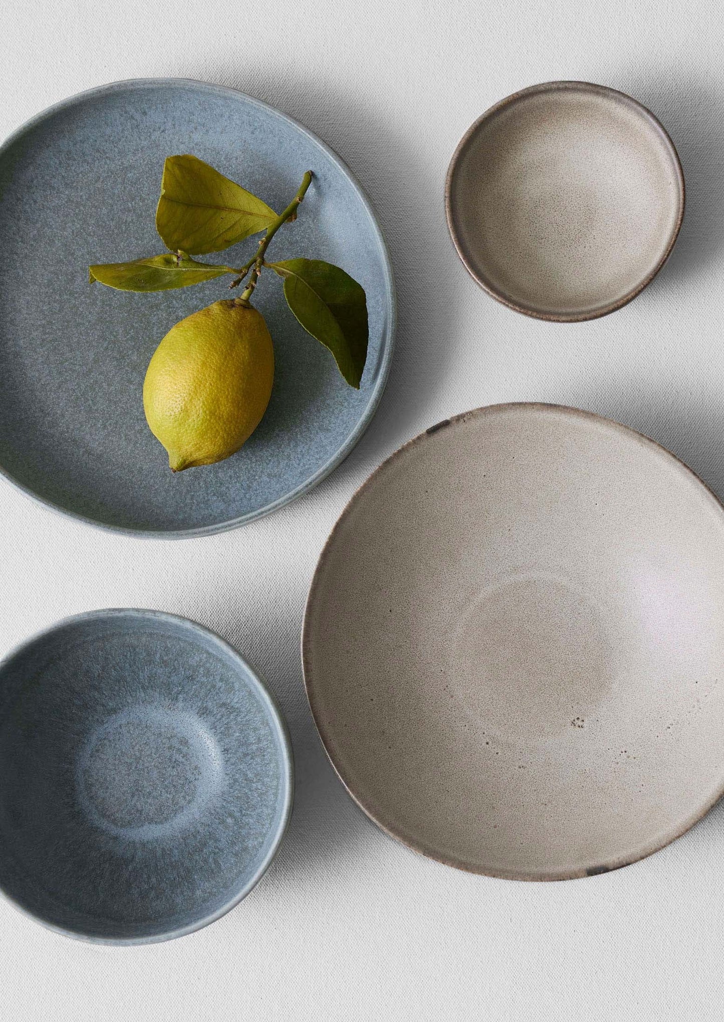 Piatto fondo in gres Cove | Blu grigio