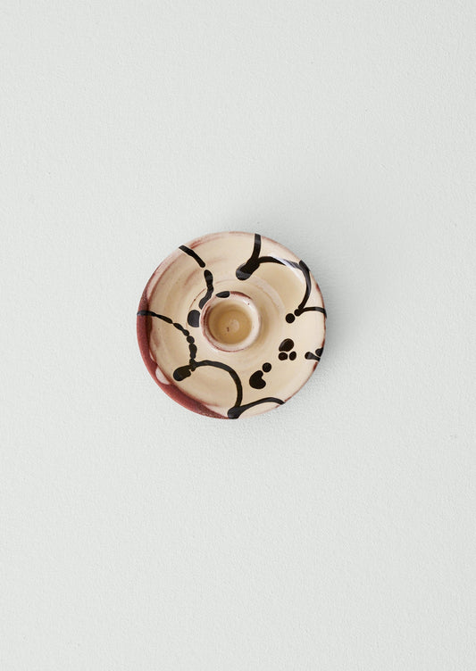Portacandele Frances Savage | Crema/Terracotta