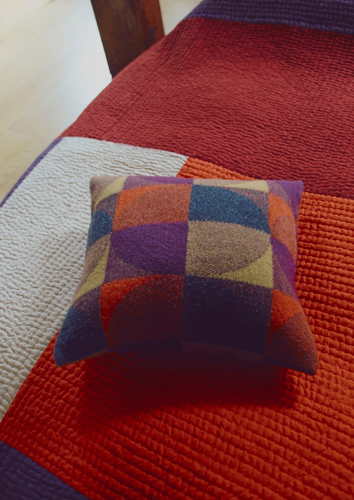 Federa per cuscino in lana Forte | Ember/Soft Olive