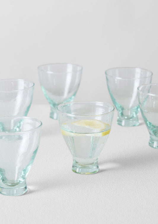 Set di mini bicchieri marocchini scanalati | Trasparenti
