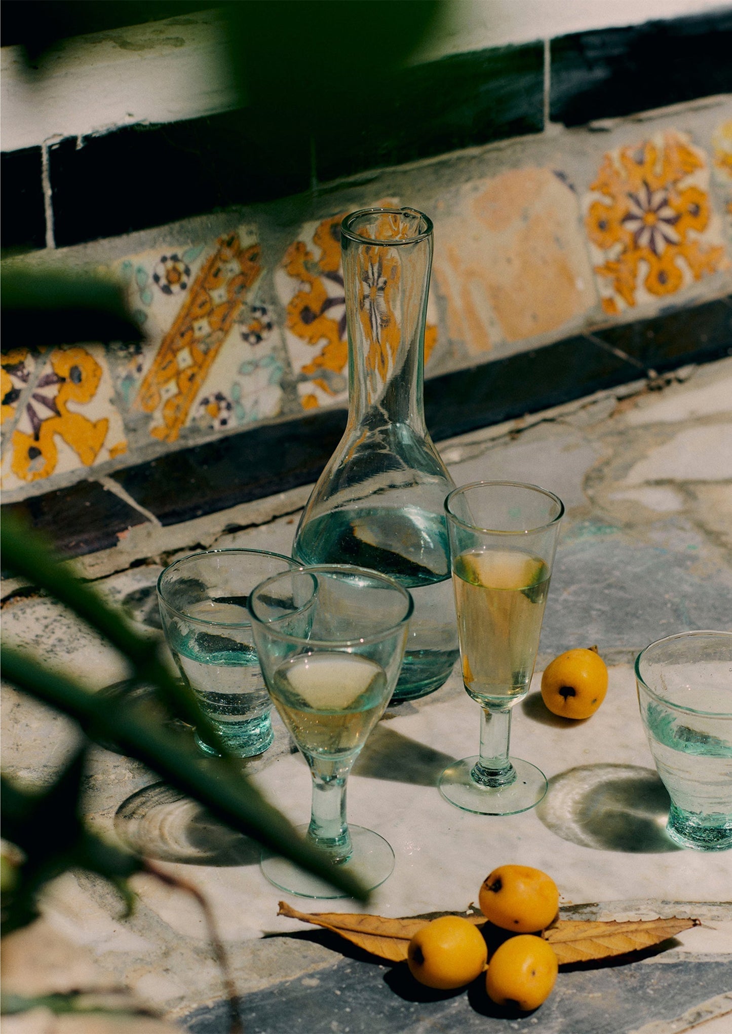 Set di bicchieri da vino boliviani riciclati | Trasparenti