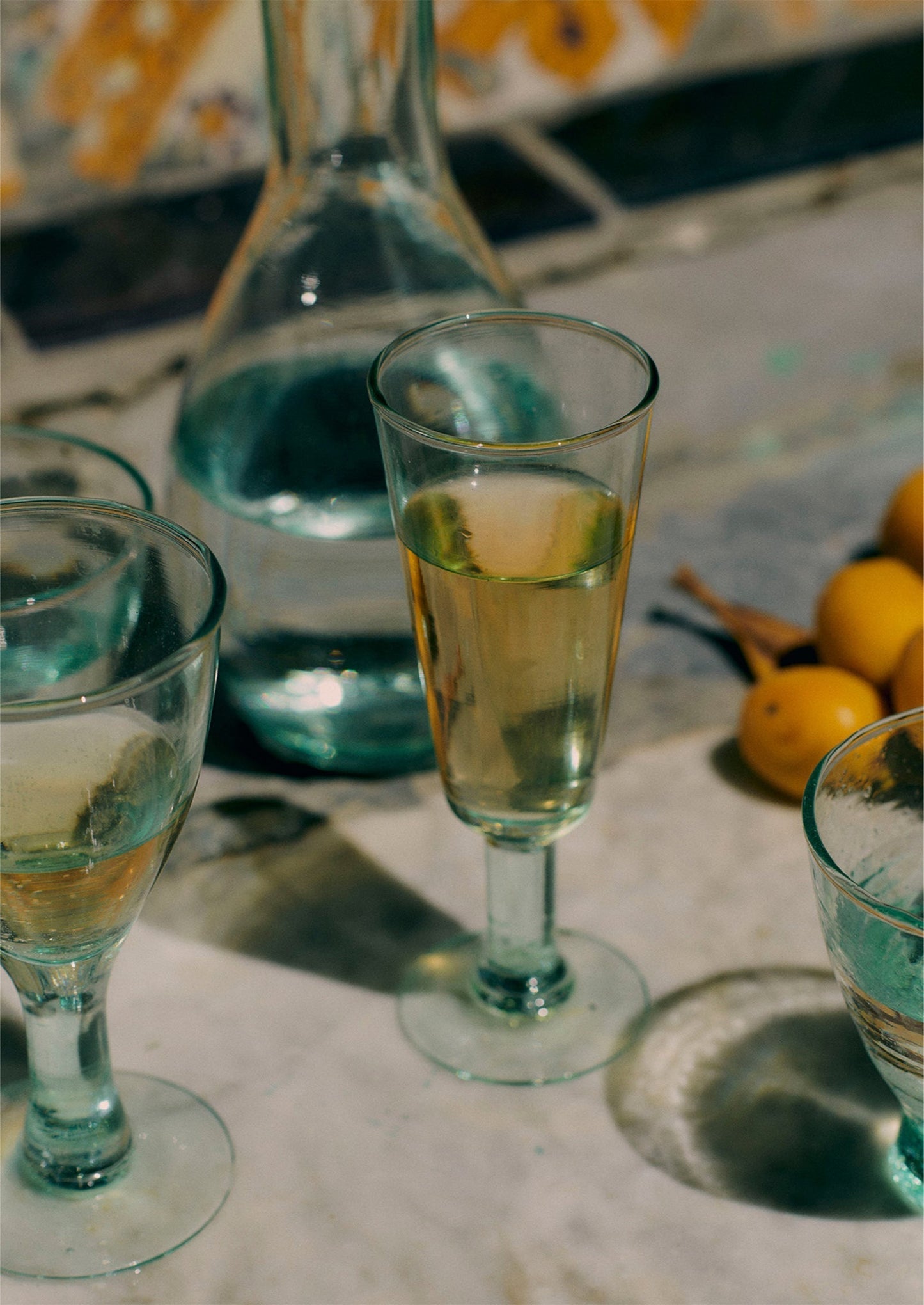 Set di bicchieri da vino boliviani riciclati | Trasparenti