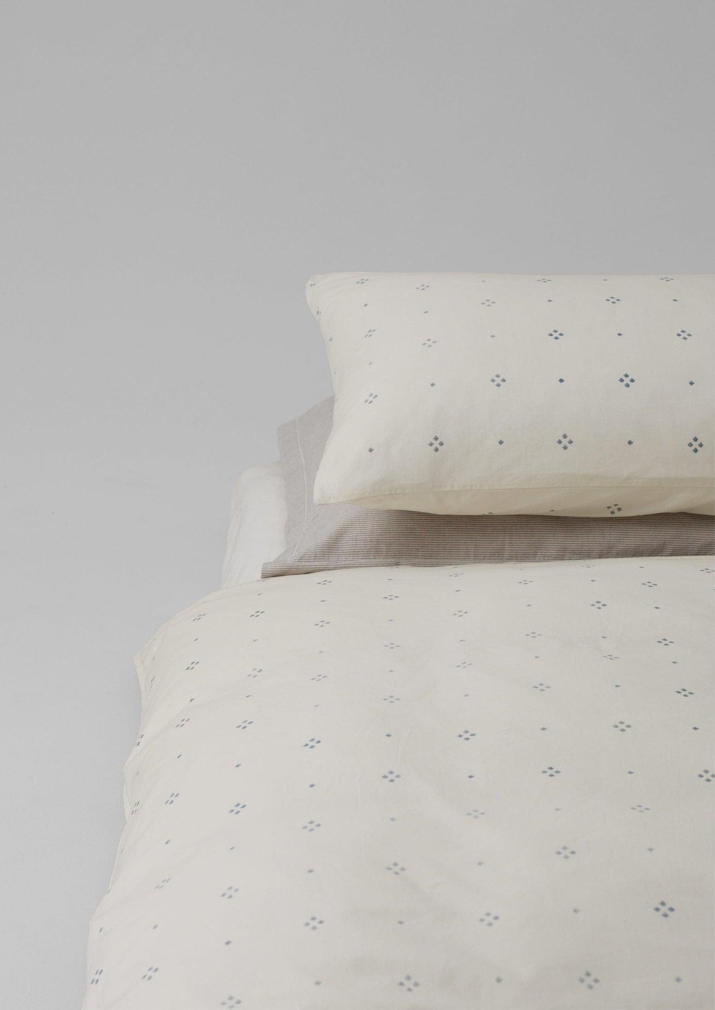 Copripiumino Rowan Print | Ecru/Blu tenue