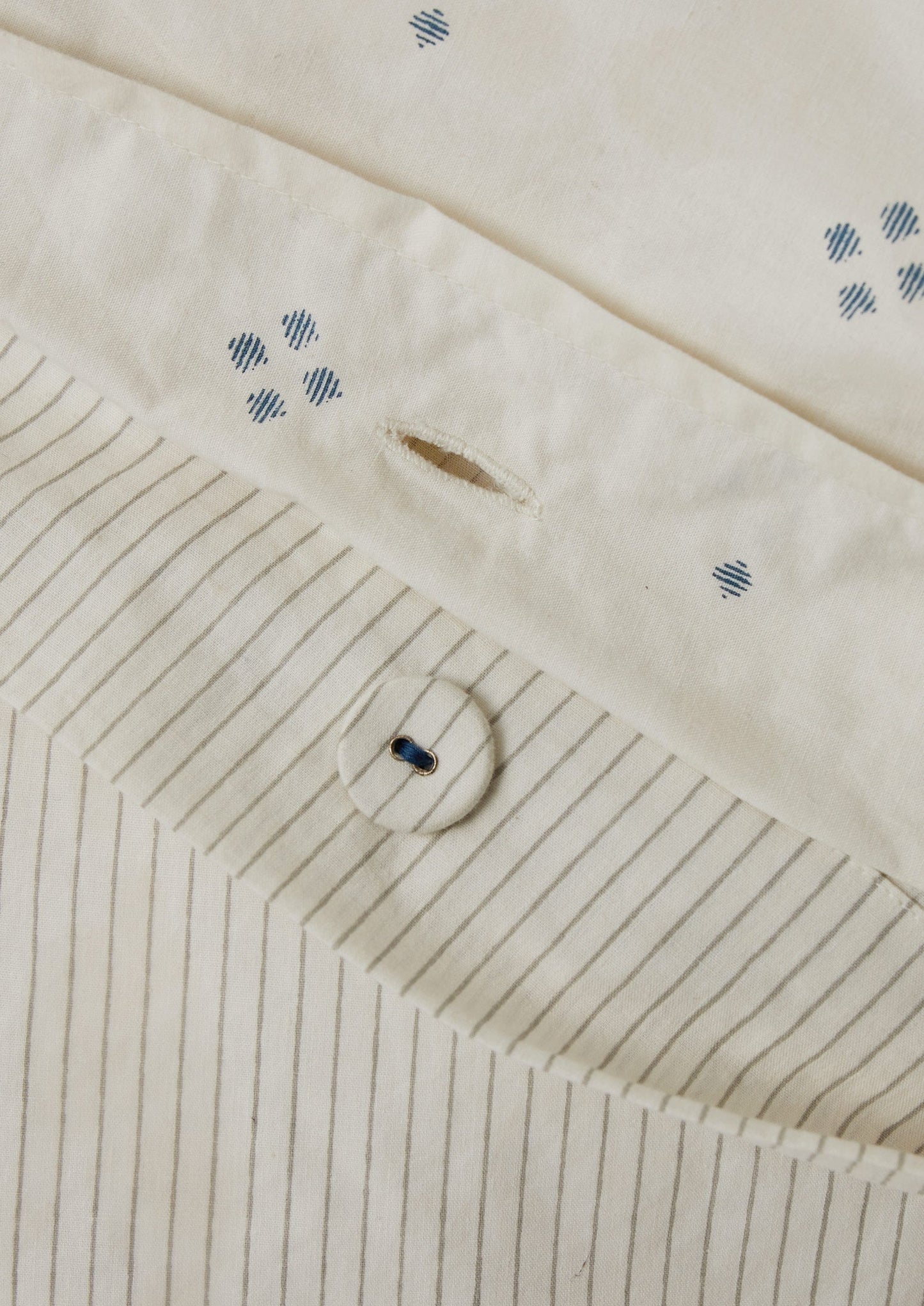 Copripiumino Rowan Print | Ecru/Blu tenue