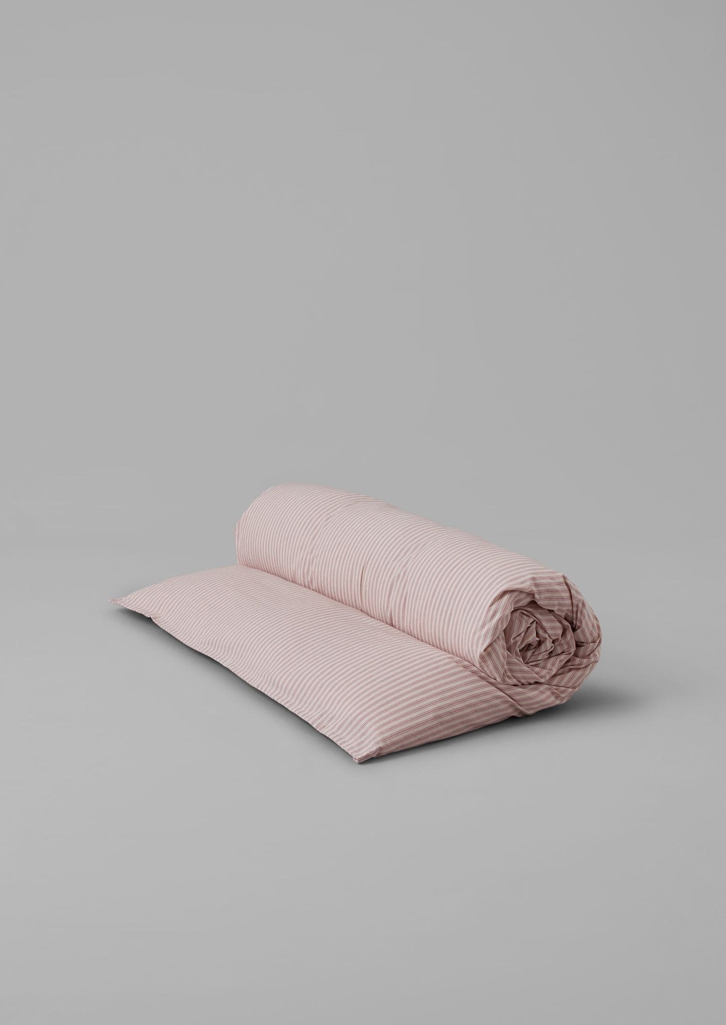 Copripiumino a righe in cotone biologico | Ecru/Rosa